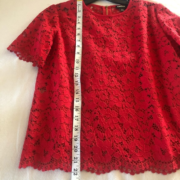 DKNY red lace top with camisole - Picture 8 of 8